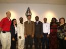 The USTTI ARAC course, led by ARRL Chief Technology Officer Brennan Price, N4QX (left), brought Mary Coleen F. Cas, KJ4YPR (second from left), Jonathan Aina, Edgard Pakes, PY2GOD, Anthony Gakpey, Chalew D. Anteneh, KJ4YPQ, and Florence Adigun to ARRL HQ for the four-day course. Executive Officer and Meeting Planner Lisa Kustosik, KA1UFZ (far right), coordinated the ARRL’s participation with USTTI. [S. Khrystyne Keane, K1SFA, Photo]